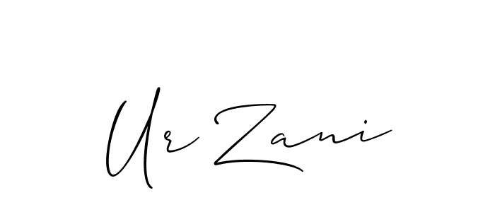 Design your own signature with our free online signature maker. With this signature software, you can create a handwritten (Allison_Script) signature for name Ur Zani. Ur Zani signature style 2 images and pictures png