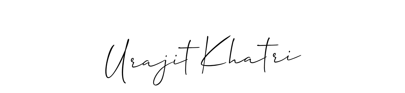 It looks lik you need a new signature style for name Urajit Khatri. Design unique handwritten (Allison_Script) signature with our free signature maker in just a few clicks. Urajit Khatri signature style 2 images and pictures png