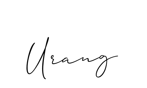 Make a beautiful signature design for name Urang. With this signature (Allison_Script) style, you can create a handwritten signature for free. Urang signature style 2 images and pictures png