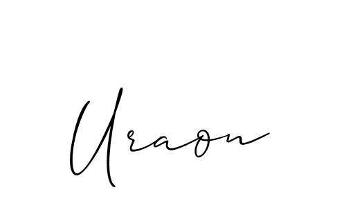 Create a beautiful signature design for name Uraon. With this signature (Allison_Script) fonts, you can make a handwritten signature for free. Uraon signature style 2 images and pictures png