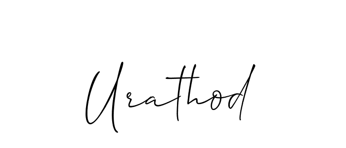 The best way (Allison_Script) to make a short signature is to pick only two or three words in your name. The name Urathod include a total of six letters. For converting this name. Urathod signature style 2 images and pictures png