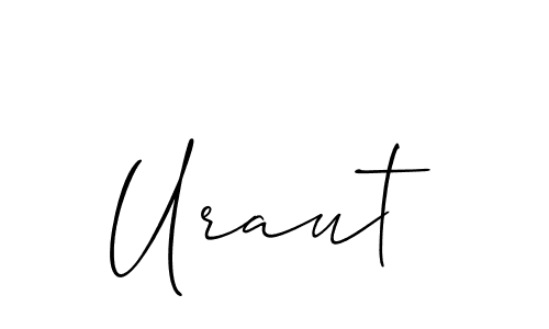 Uraut stylish signature style. Best Handwritten Sign (Allison_Script) for my name. Handwritten Signature Collection Ideas for my name Uraut. Uraut signature style 2 images and pictures png