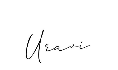 Also we have Uravi name is the best signature style. Create professional handwritten signature collection using Allison_Script autograph style. Uravi signature style 2 images and pictures png