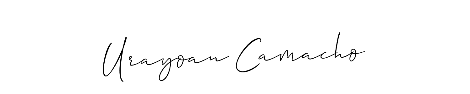 Also we have Urayoan Camacho name is the best signature style. Create professional handwritten signature collection using Allison_Script autograph style. Urayoan Camacho signature style 2 images and pictures png