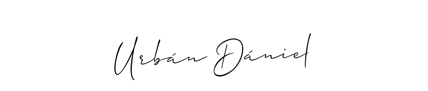 Create a beautiful signature design for name Urbán Dániel. With this signature (Allison_Script) fonts, you can make a handwritten signature for free. Urbán Dániel signature style 2 images and pictures png