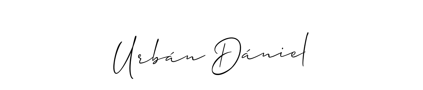 Design your own signature with our free online signature maker. With this signature software, you can create a handwritten (Allison_Script) signature for name Urbán Dániel. Urbán Dániel signature style 2 images and pictures png