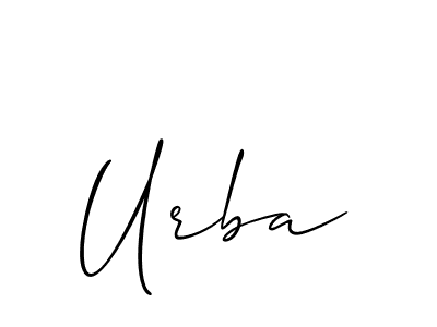 How to make Urba name signature. Use Allison_Script style for creating short signs online. This is the latest handwritten sign. Urba signature style 2 images and pictures png