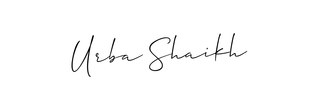 This is the best signature style for the Urba Shaikh name. Also you like these signature font (Allison_Script). Mix name signature. Urba Shaikh signature style 2 images and pictures png