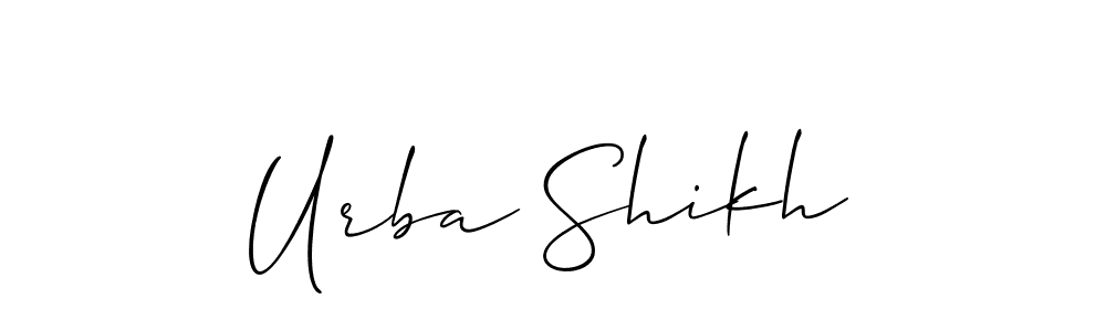 Also You can easily find your signature by using the search form. We will create Urba Shikh name handwritten signature images for you free of cost using Allison_Script sign style. Urba Shikh signature style 2 images and pictures png