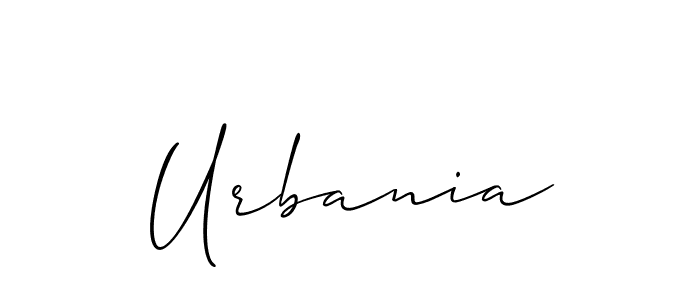 The best way (Allison_Script) to make a short signature is to pick only two or three words in your name. The name Urbania include a total of six letters. For converting this name. Urbania signature style 2 images and pictures png