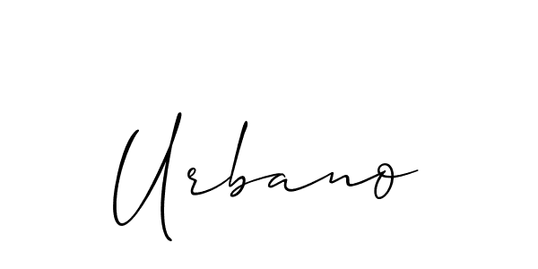 How to make Urbano name signature. Use Allison_Script style for creating short signs online. This is the latest handwritten sign. Urbano signature style 2 images and pictures png