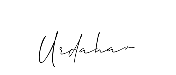 It looks lik you need a new signature style for name Urdahav. Design unique handwritten (Allison_Script) signature with our free signature maker in just a few clicks. Urdahav signature style 2 images and pictures png