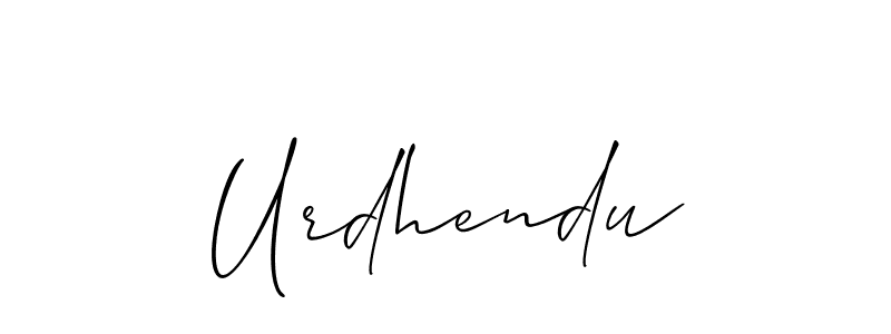 Make a beautiful signature design for name Urdhendu. With this signature (Allison_Script) style, you can create a handwritten signature for free. Urdhendu signature style 2 images and pictures png