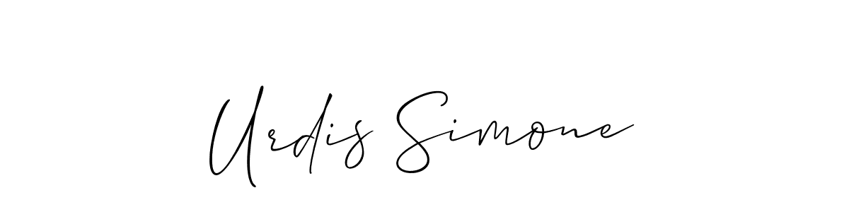 Also You can easily find your signature by using the search form. We will create Urdis Simone name handwritten signature images for you free of cost using Allison_Script sign style. Urdis Simone signature style 2 images and pictures png