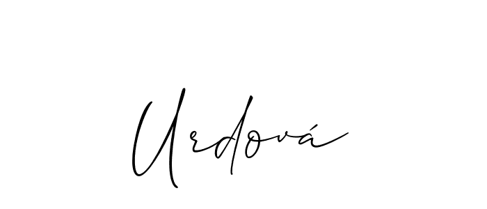How to make Urdová name signature. Use Allison_Script style for creating short signs online. This is the latest handwritten sign. Urdová signature style 2 images and pictures png