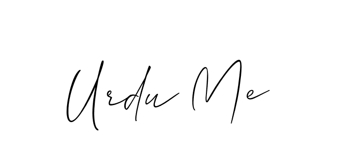 How to make Urdu Me signature? Allison_Script is a professional autograph style. Create handwritten signature for Urdu Me name. Urdu Me signature style 2 images and pictures png