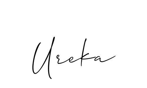 Make a beautiful signature design for name Ureka. With this signature (Allison_Script) style, you can create a handwritten signature for free. Ureka signature style 2 images and pictures png