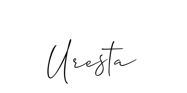 Uresta stylish signature style. Best Handwritten Sign (Allison_Script) for my name. Handwritten Signature Collection Ideas for my name Uresta. Uresta signature style 2 images and pictures png