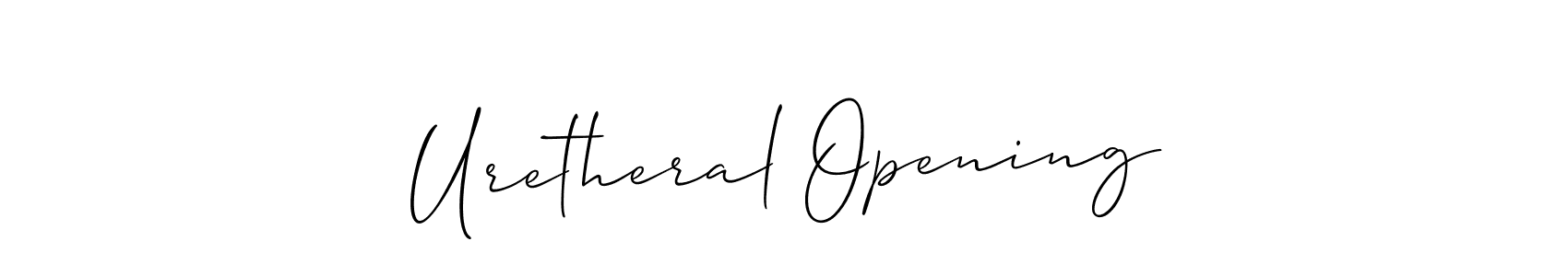The best way (Allison_Script) to make a short signature is to pick only two or three words in your name. The name Uretheral Opening include a total of six letters. For converting this name. Uretheral Opening signature style 2 images and pictures png