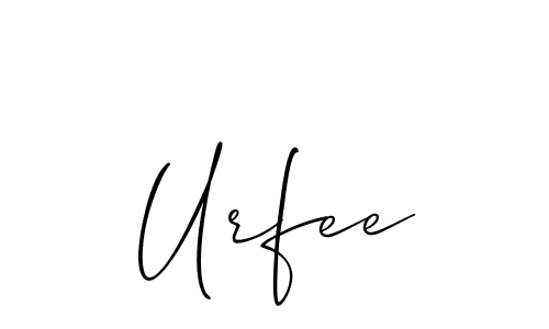 How to make Urfee name signature. Use Allison_Script style for creating short signs online. This is the latest handwritten sign. Urfee signature style 2 images and pictures png