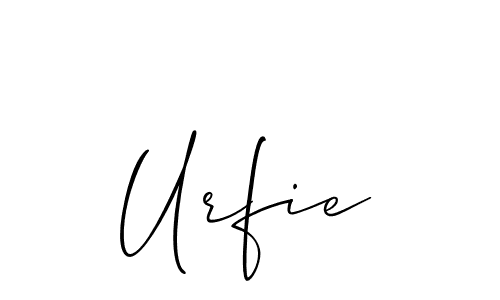 How to make Urfie signature? Allison_Script is a professional autograph style. Create handwritten signature for Urfie name. Urfie signature style 2 images and pictures png