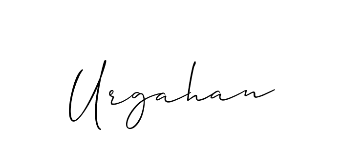The best way (Allison_Script) to make a short signature is to pick only two or three words in your name. The name Urgahan include a total of six letters. For converting this name. Urgahan signature style 2 images and pictures png