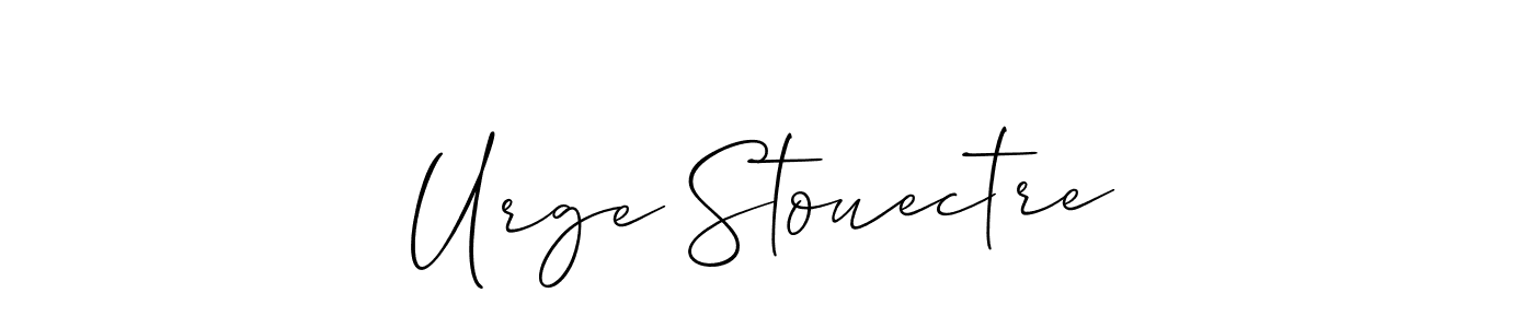 Create a beautiful signature design for name Urge Stouectre. With this signature (Allison_Script) fonts, you can make a handwritten signature for free. Urge Stouectre signature style 2 images and pictures png
