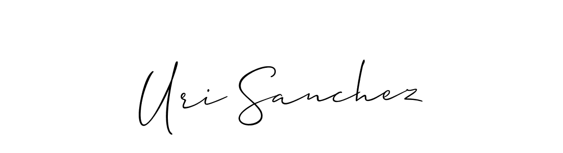 Allison_Script is a professional signature style that is perfect for those who want to add a touch of class to their signature. It is also a great choice for those who want to make their signature more unique. Get Uri Sanchez name to fancy signature for free. Uri Sanchez signature style 2 images and pictures png