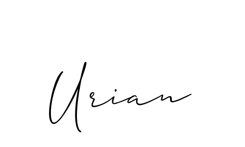 How to make Urian signature? Allison_Script is a professional autograph style. Create handwritten signature for Urian name. Urian signature style 2 images and pictures png