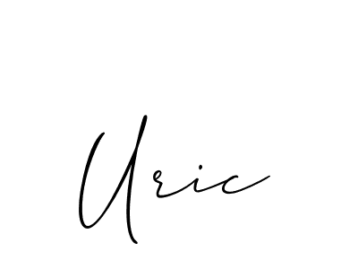 The best way (Allison_Script) to make a short signature is to pick only two or three words in your name. The name Uric include a total of six letters. For converting this name. Uric signature style 2 images and pictures png