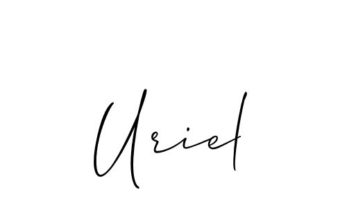 How to Draw Uriel signature style? Allison_Script is a latest design signature styles for name Uriel. Uriel signature style 2 images and pictures png