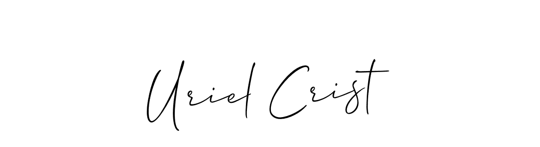 The best way (Allison_Script) to make a short signature is to pick only two or three words in your name. The name Uriel Crist include a total of six letters. For converting this name. Uriel Crist signature style 2 images and pictures png