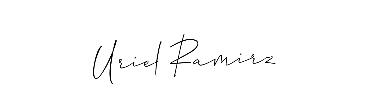 Similarly Allison_Script is the best handwritten signature design. Signature creator online .You can use it as an online autograph creator for name Uriel Ramirz. Uriel Ramirz signature style 2 images and pictures png