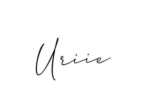 Make a beautiful signature design for name Uriie. With this signature (Allison_Script) style, you can create a handwritten signature for free. Uriie signature style 2 images and pictures png