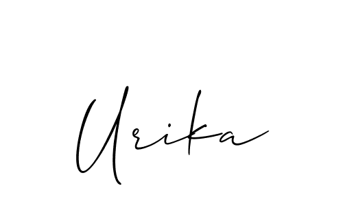 Allison_Script is a professional signature style that is perfect for those who want to add a touch of class to their signature. It is also a great choice for those who want to make their signature more unique. Get Urika name to fancy signature for free. Urika signature style 2 images and pictures png