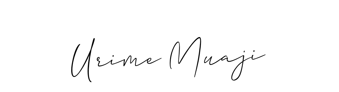 Urime Muaji stylish signature style. Best Handwritten Sign (Allison_Script) for my name. Handwritten Signature Collection Ideas for my name Urime Muaji. Urime Muaji signature style 2 images and pictures png