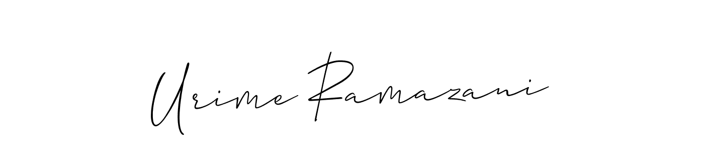 if you are searching for the best signature style for your name Urime Ramazani. so please give up your signature search. here we have designed multiple signature styles  using Allison_Script. Urime Ramazani signature style 2 images and pictures png