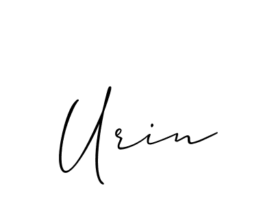 How to make Urin signature? Allison_Script is a professional autograph style. Create handwritten signature for Urin name. Urin signature style 2 images and pictures png