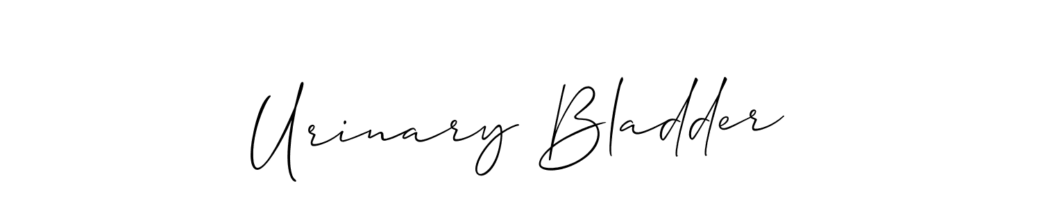 Also we have Urinary Bladder name is the best signature style. Create professional handwritten signature collection using Allison_Script autograph style. Urinary Bladder signature style 2 images and pictures png