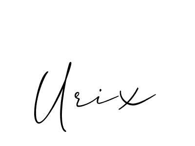 It looks lik you need a new signature style for name Urix. Design unique handwritten (Allison_Script) signature with our free signature maker in just a few clicks. Urix signature style 2 images and pictures png