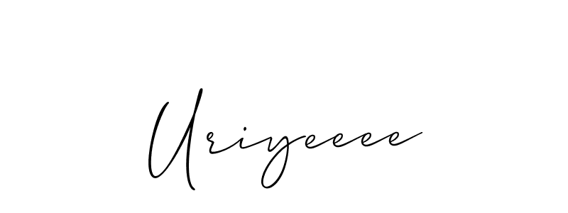 Make a beautiful signature design for name Uriyeeee. Use this online signature maker to create a handwritten signature for free. Uriyeeee signature style 2 images and pictures png