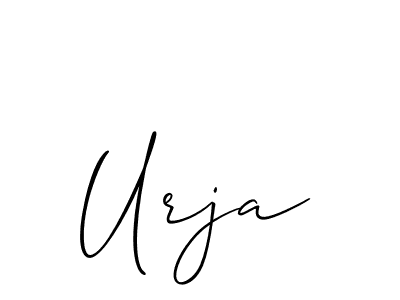 You should practise on your own different ways (Allison_Script) to write your name (Urja) in signature. don't let someone else do it for you. Urja signature style 2 images and pictures png