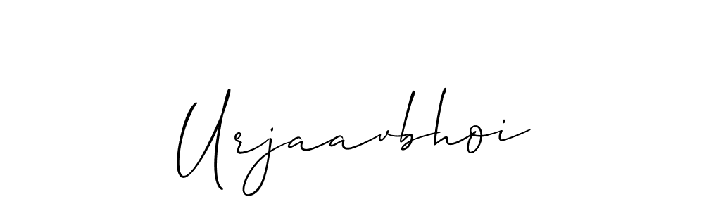 Use a signature maker to create a handwritten signature online. With this signature software, you can design (Allison_Script) your own signature for name Urjaavbhoi. Urjaavbhoi signature style 2 images and pictures png