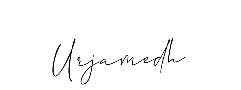 Similarly Allison_Script is the best handwritten signature design. Signature creator online .You can use it as an online autograph creator for name Urjamedh. Urjamedh signature style 2 images and pictures png