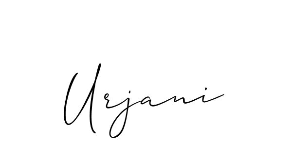 Create a beautiful signature design for name Urjani. With this signature (Allison_Script) fonts, you can make a handwritten signature for free. Urjani signature style 2 images and pictures png