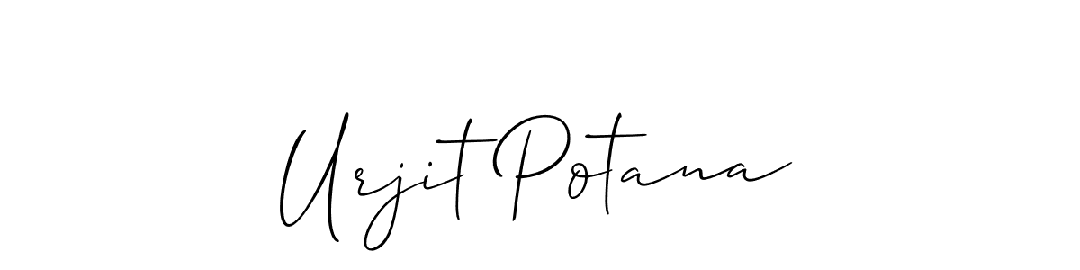 Best and Professional Signature Style for Urjit Potana. Allison_Script Best Signature Style Collection. Urjit Potana signature style 2 images and pictures png