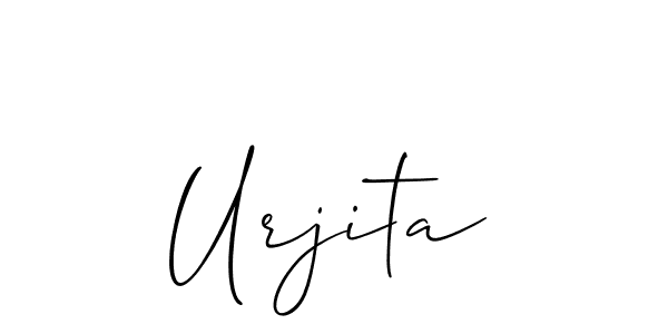 Allison_Script is a professional signature style that is perfect for those who want to add a touch of class to their signature. It is also a great choice for those who want to make their signature more unique. Get Urjita name to fancy signature for free. Urjita signature style 2 images and pictures png