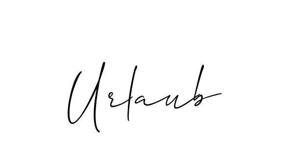 How to make Urlaub name signature. Use Allison_Script style for creating short signs online. This is the latest handwritten sign. Urlaub signature style 2 images and pictures png