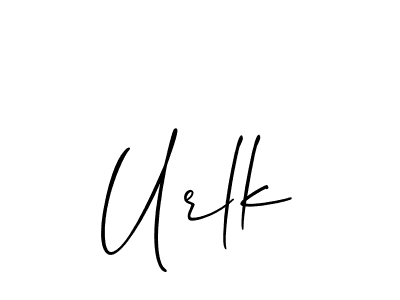 Create a beautiful signature design for name Urlk. With this signature (Allison_Script) fonts, you can make a handwritten signature for free. Urlk signature style 2 images and pictures png