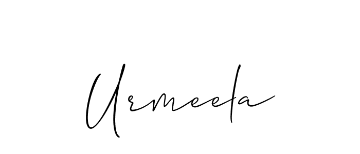 Allison_Script is a professional signature style that is perfect for those who want to add a touch of class to their signature. It is also a great choice for those who want to make their signature more unique. Get Urmeela name to fancy signature for free. Urmeela signature style 2 images and pictures png